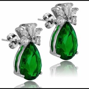 Emerald CZ Earrings